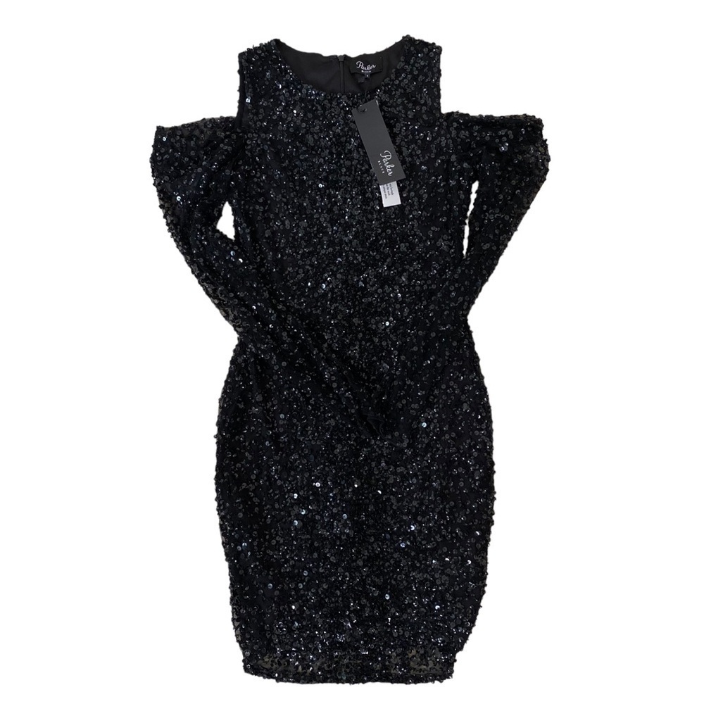 Parker Sequin Mini Dress in Black - Picture 5 of 12